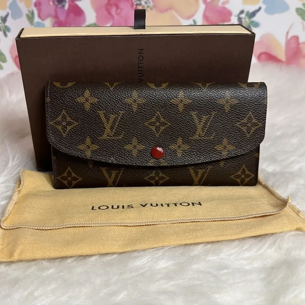 💯Authentic Louis Vuitton Emilie Monogram Long Wallet🍀